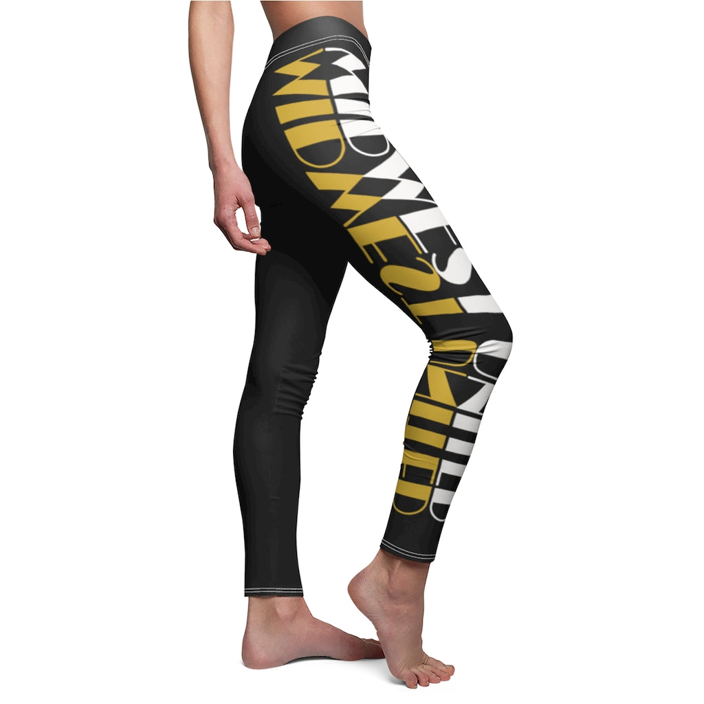 Midwest United Leggings Black (Gold and White)